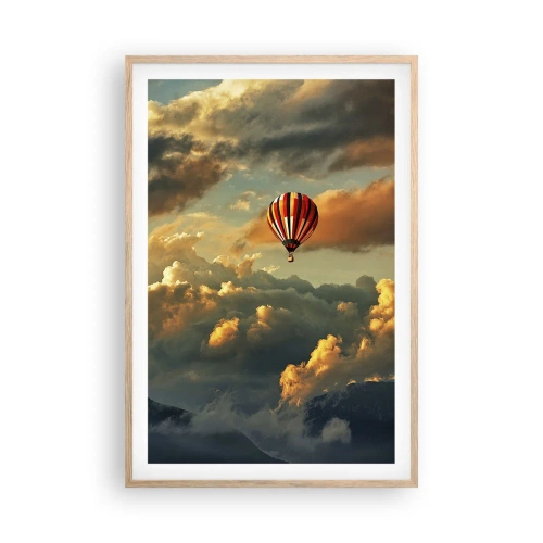 Plakát v rámu světlý dub - Letím, protože chci - 61x91 cm