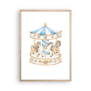 Plakát v rámu světlý dub - Sladké dětství - 50x70 cm