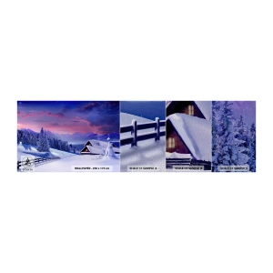 Vzor Fototapety Premium Sand - Tichá noc - Krajina, Zima, Alpy - 100x30 cm