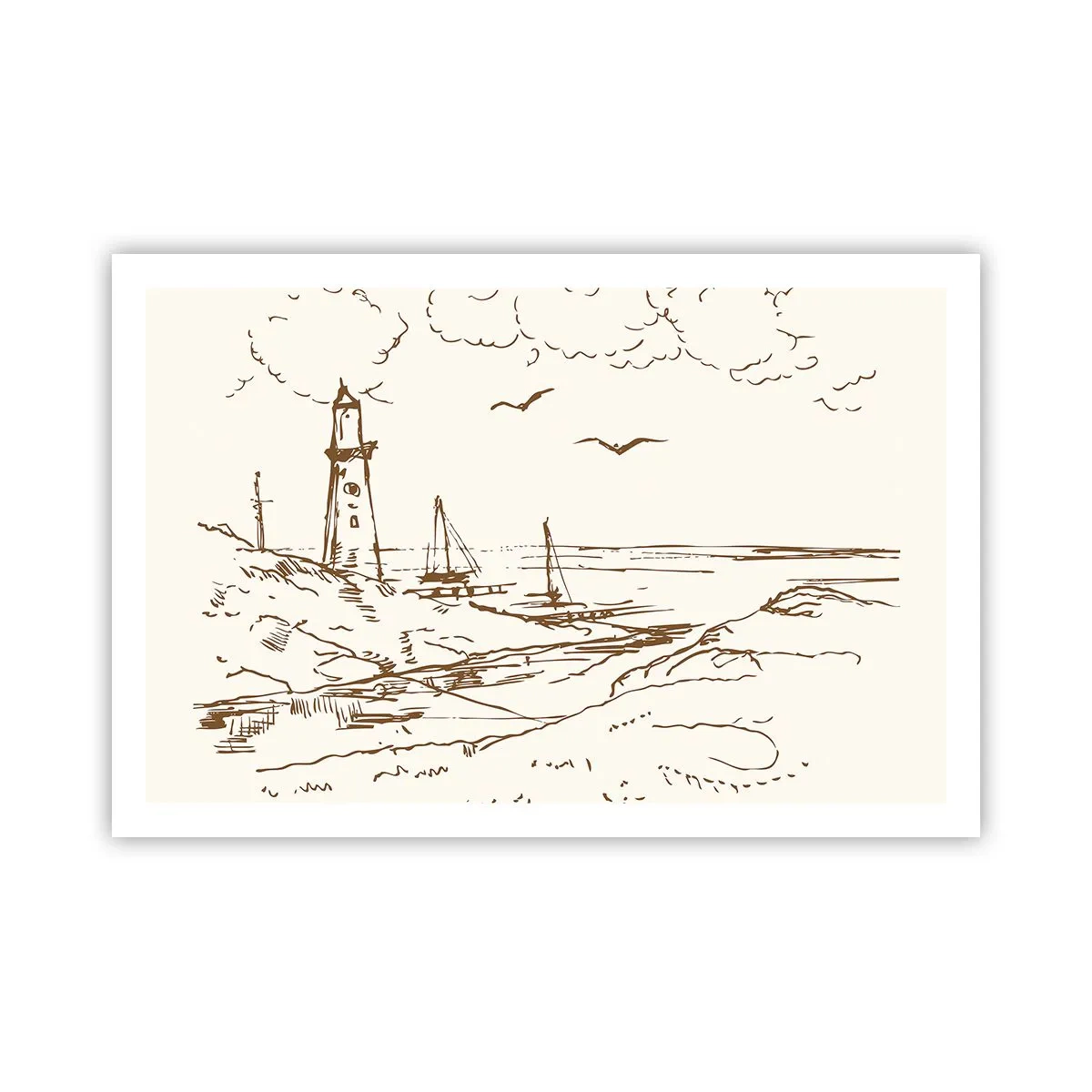 Plakát - Náčrt letních vzpomínek - 91x61 cm