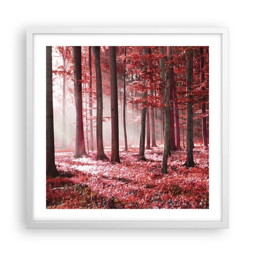 Plakát v bílém rámu - Červená je stejně krásná - 50x50 cm