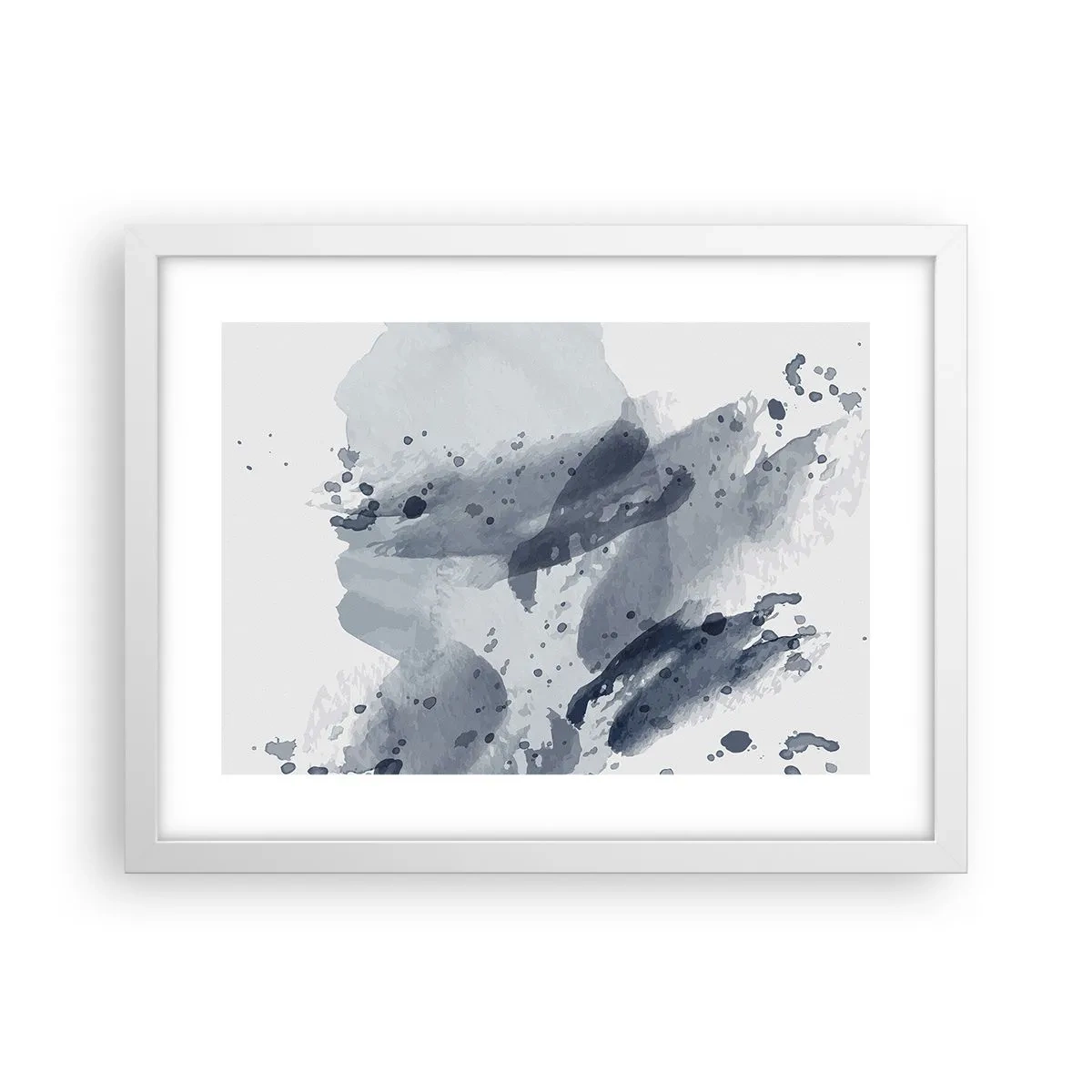 Plakát v bílém rámu - Studie o povaze vody - 40x30 cm