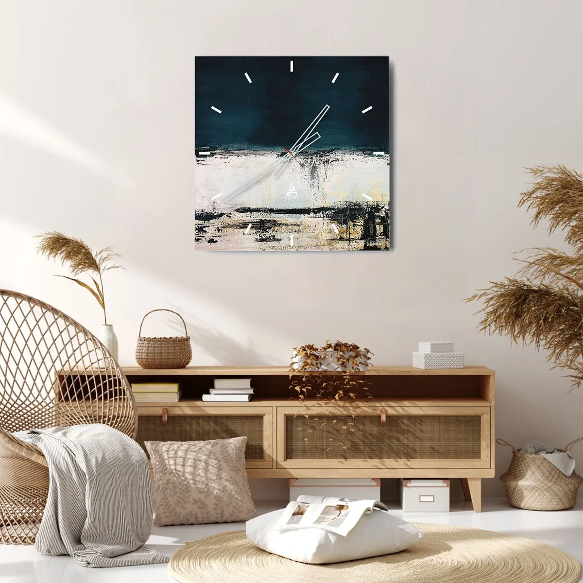 Nástěnné hodiny - Horizontální kompozice - 40x40 cm