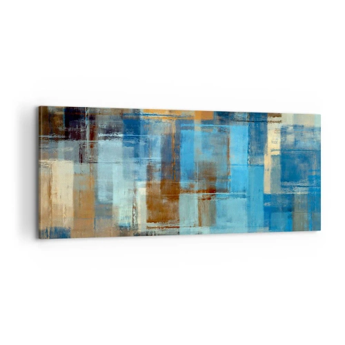 Obraz na plátně - Přes modrý závoj - 100x40 cm