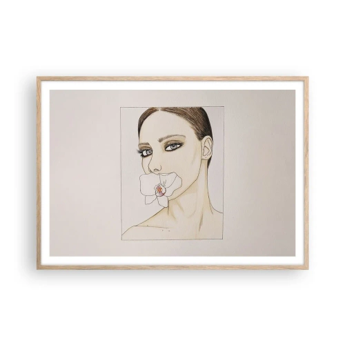 Plakát v rámu světlý dub - Symbol elegance a krásy - 100x70 cm