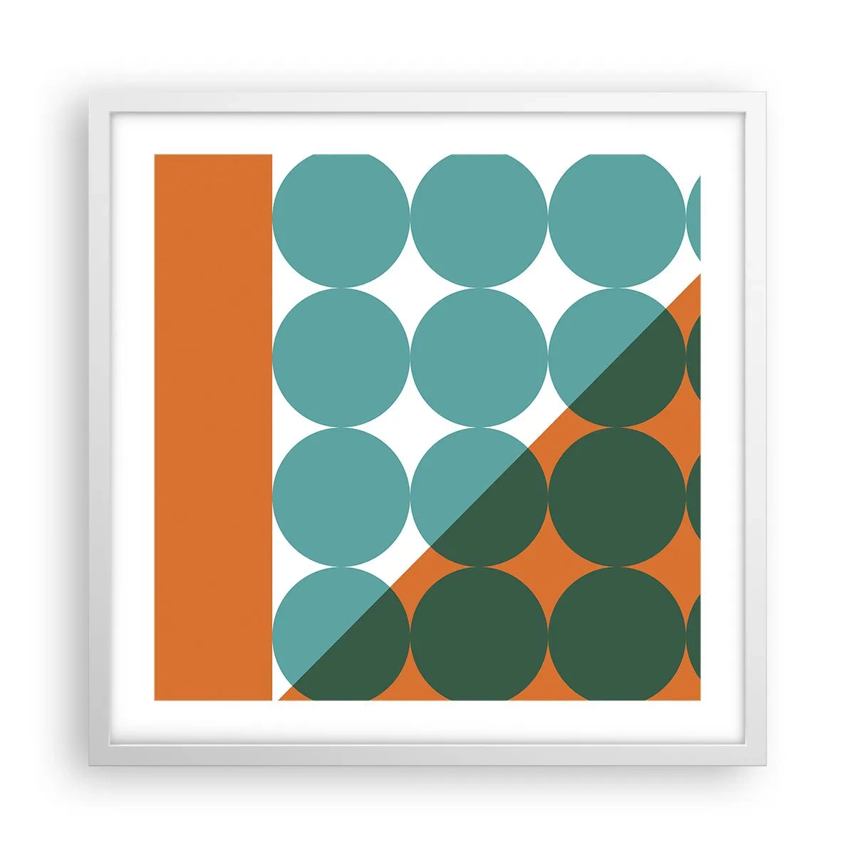 Plakát v bílém rámu - Nahoru a šikmo - 50x50 cm