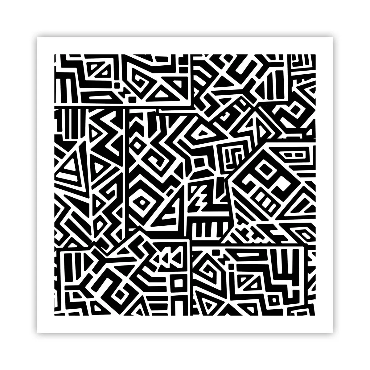 Plakát - Předkolumbovská kompozice - 60x60 cm