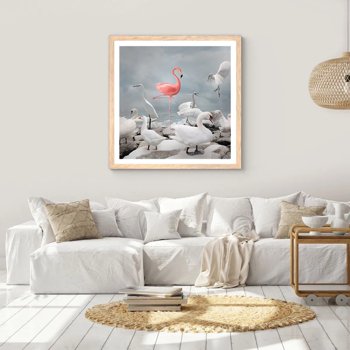 Plakát v rámu světlý dub - Kde jsem se tu vzal? - 30x30 cm