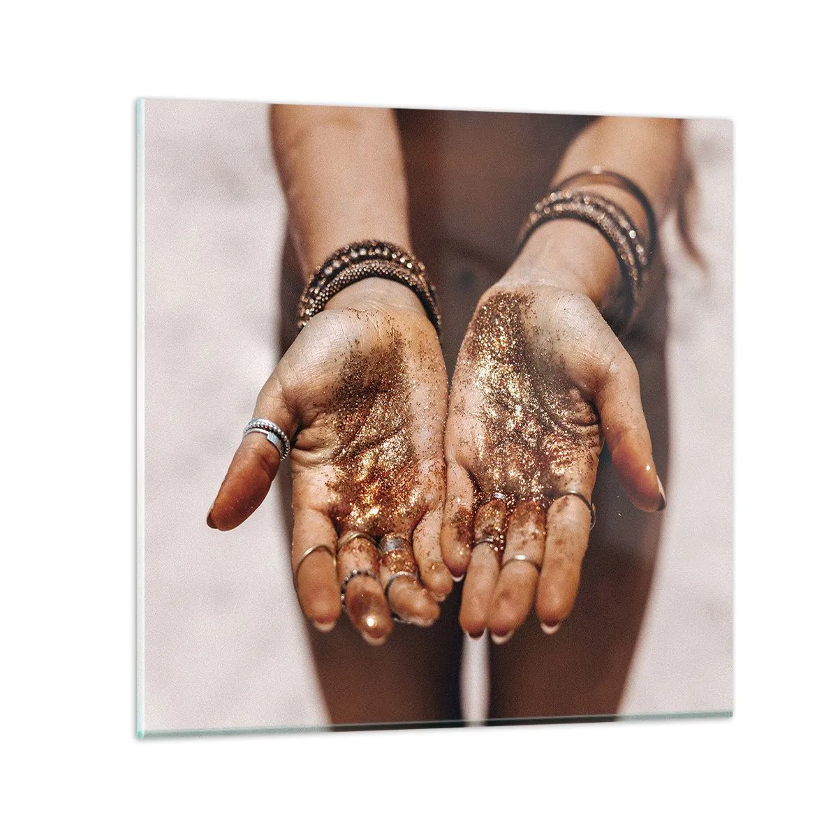 Obraz na skle - Dárek pro tebe - 70x70 cm