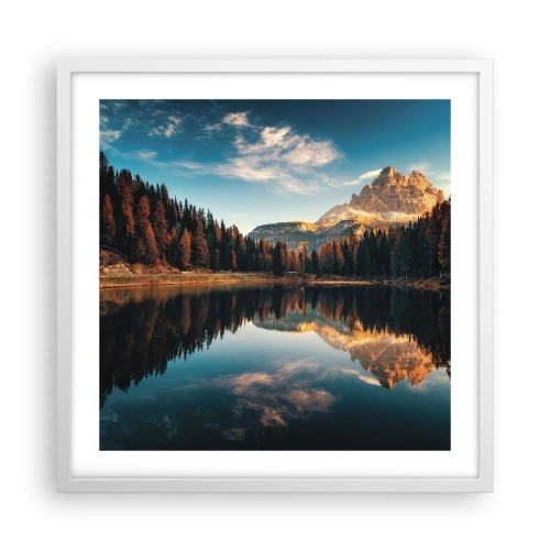 Plakát v bílém rámu - Dvojitá krajina - 50x50 cm