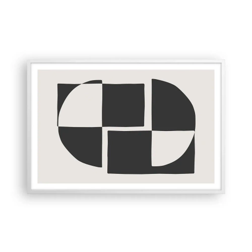 Plakát v bílém rámu - Antitéza – syntéza - 91x61 cm