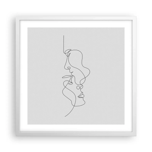 Plakát v bílém rámu - Žár vášnivých tužeb - 50x50 cm