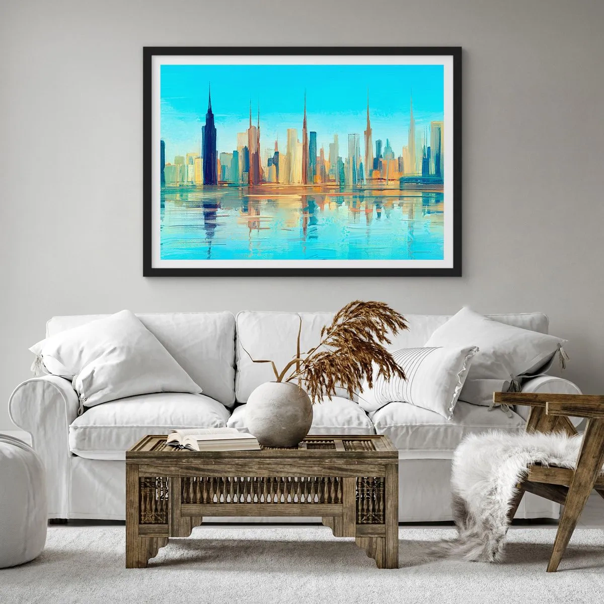 Plakát v černém rámu - Prosluněná metropole - 70x50 cm