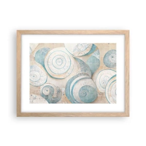 Plakát v rámu světlý dub - Co skrývá mušle? - 40x30 cm