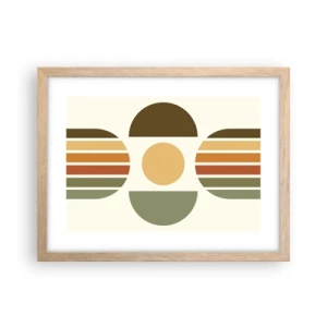 Plakát v rámu světlý dub - V barvách země - 40x30 cm