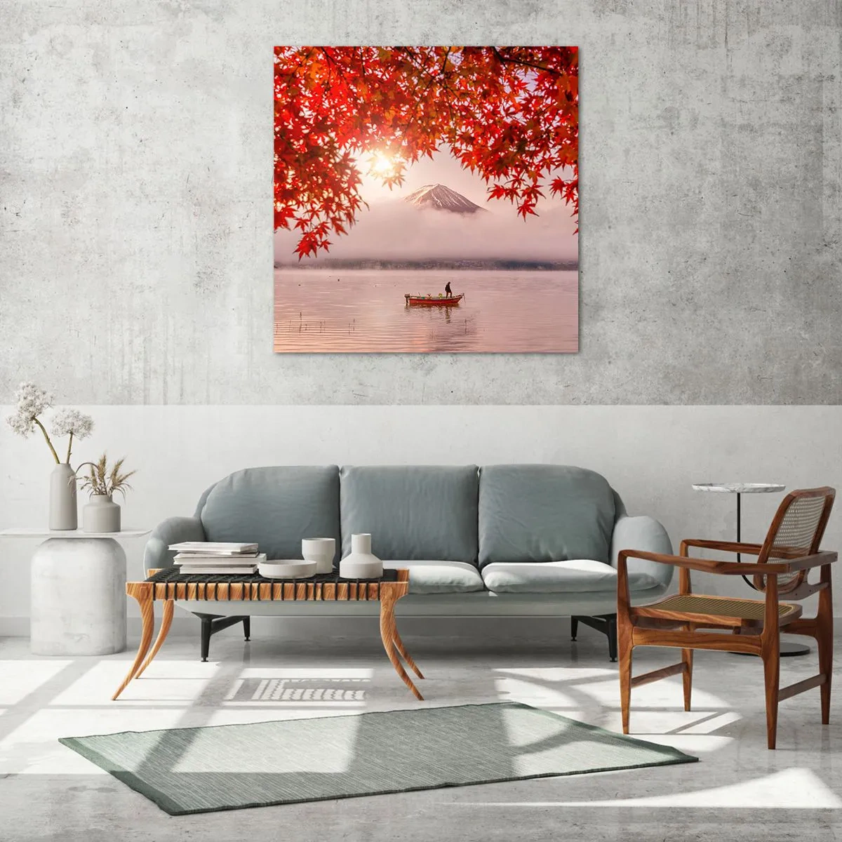 Obraz na skle - V japonském stylu - 70x70 cm