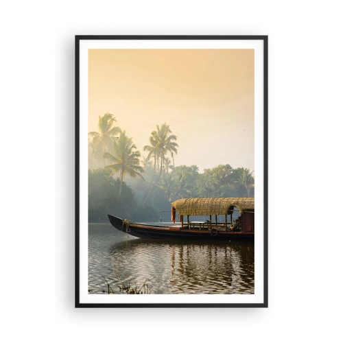 Plakát v černém rámu - Dům na řece - 70x100 cm
