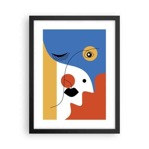 Plakát v černém rámu - Portrét: dekonstrukce - 30x40 cm