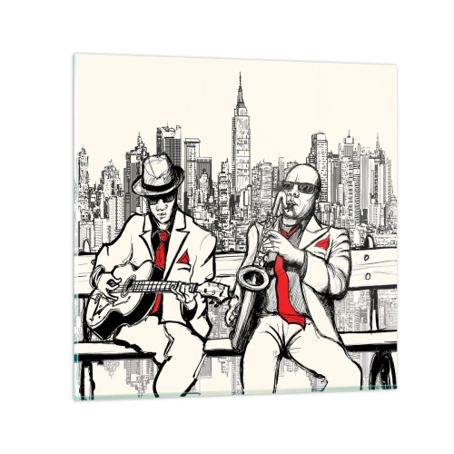 Obraz na skle - Newyorská improvizace - 30x30 cm