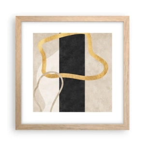 Plakát v rámu světlý dub - Tvary ve smyčce - 30x30 cm