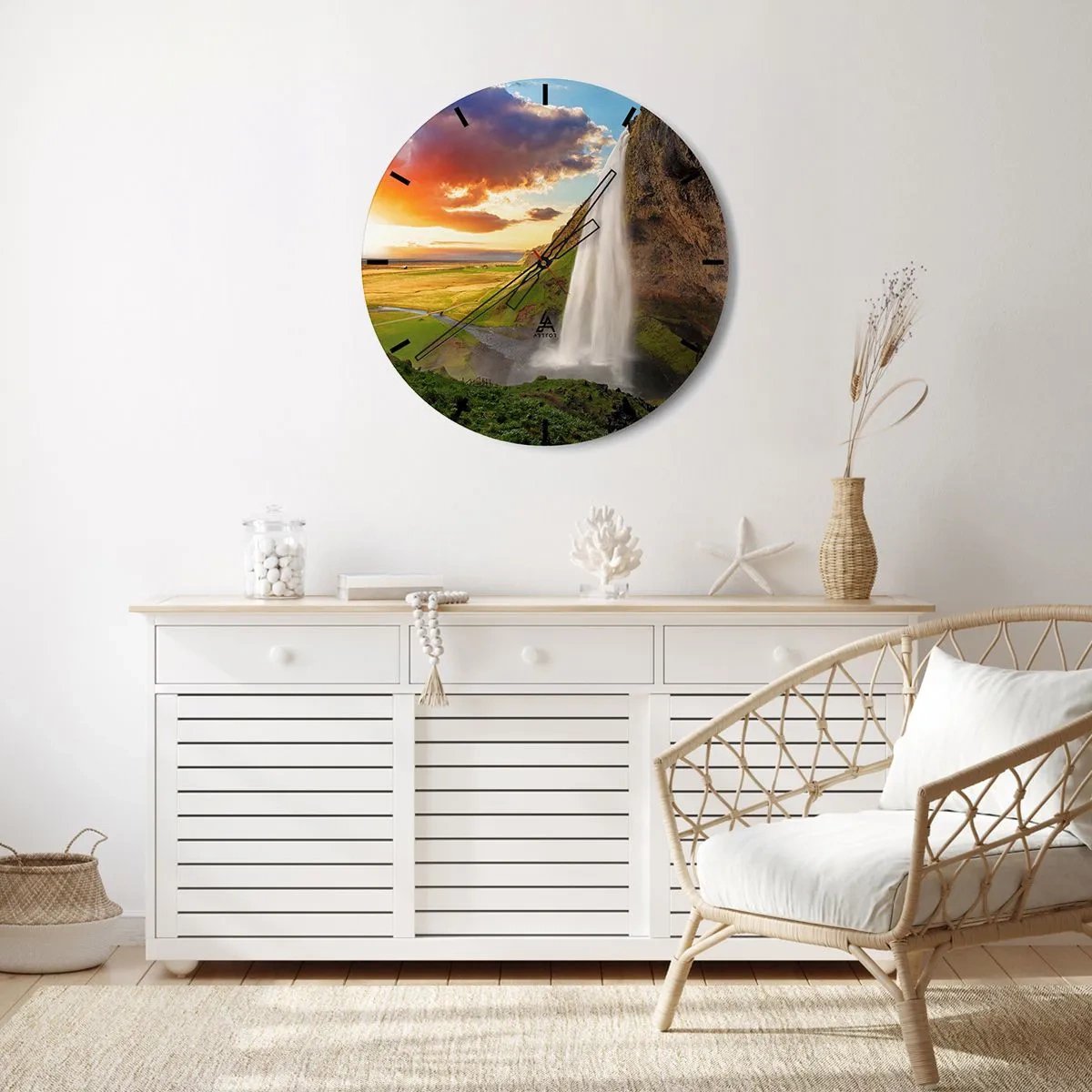 Nástěnné hodiny - Vrchol islandského léta - 40x40 cm