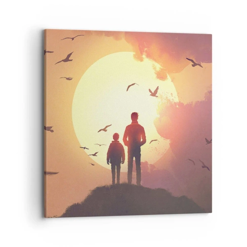 Obraz na plátně - Se sluncem tváři v tvář - 70x70 cm