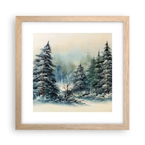 Plakát v rámu světlý dub - Připravení na Vánoce - 30x30 cm