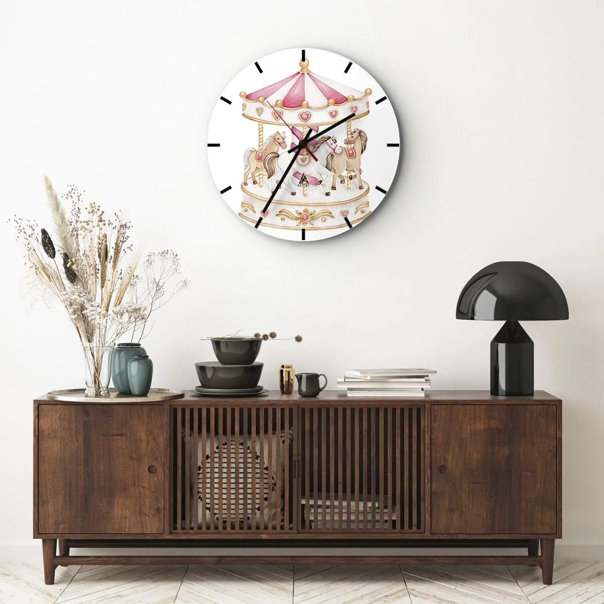 Nástěnné hodiny - Sladký svět dětství - 40x40 cm