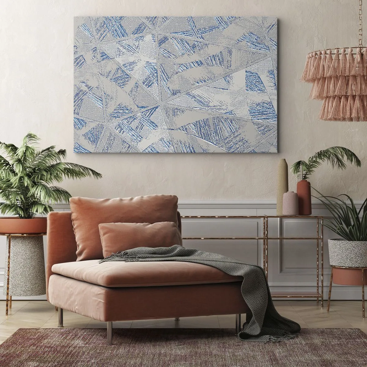 Obraz na plátně - V šedomodrém labyrintu - 70x50 cm