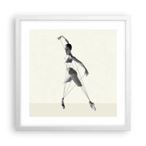 Plakát v bílém rámu - V divadle světa - 40x40 cm