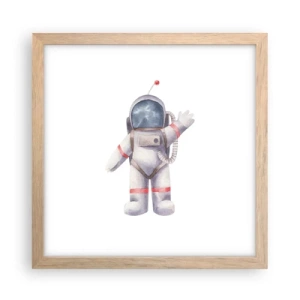 Plakát v rámu světlý dub - Tak zatím! - 30x30 cm