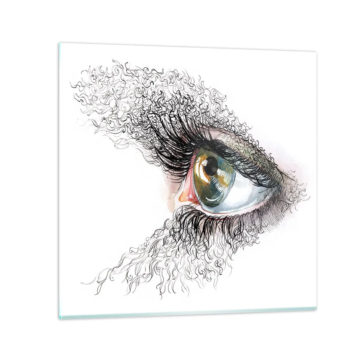 Obraz na skle - Podívej se přímo do duše - 30x30 cm