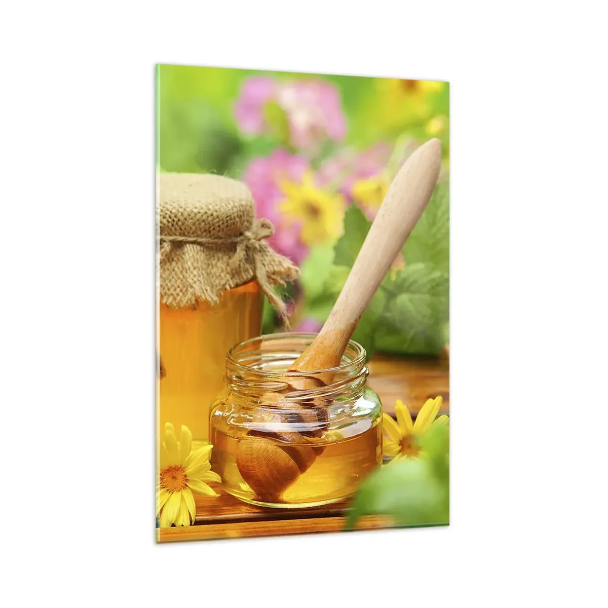 Obraz na skle - Sladce a květinově - 80x120 cm