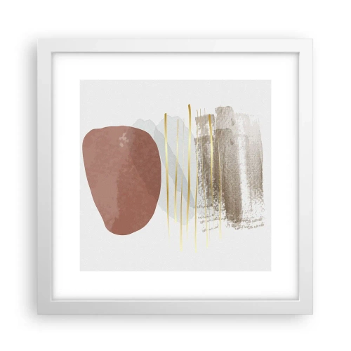 Plakát v bílém rámu - Abstraktní kolonáda - 30x30 cm