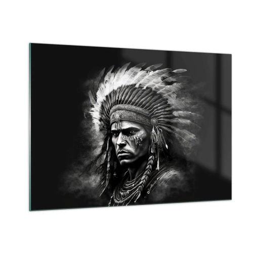 Obraz na skle - Vůdce a bojovník - 100x70 cm