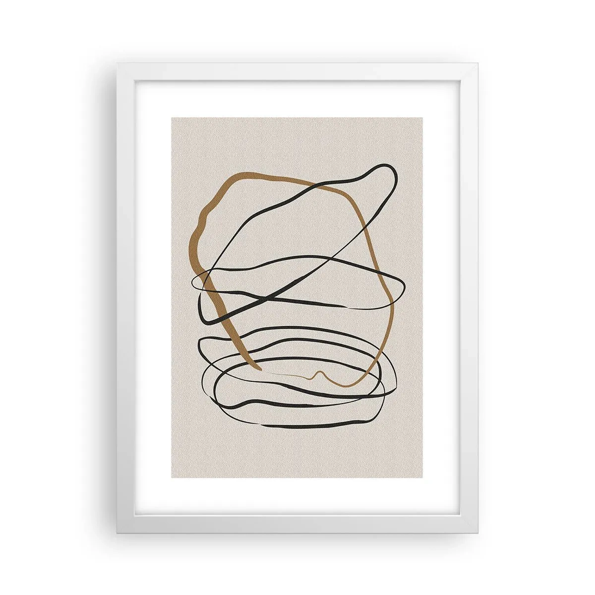 Plakát v bílém rámu - Kompozice – tanec ve smyčce - 30x40 cm