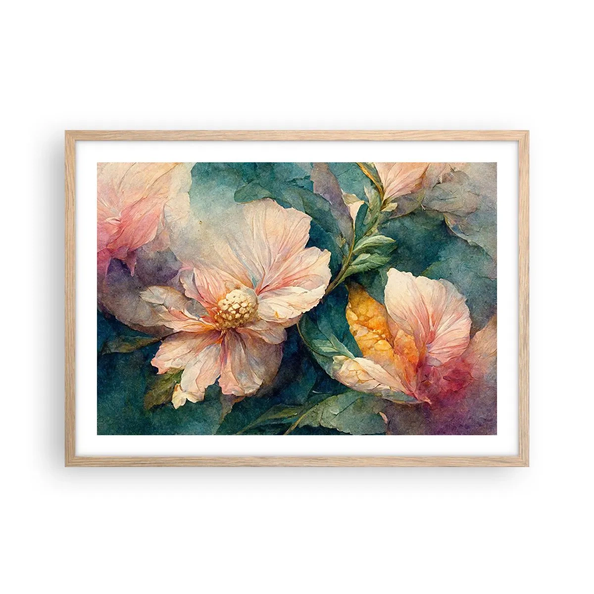 Plakát v rámu světlý dub - Čirá subtilnost - 70x50 cm