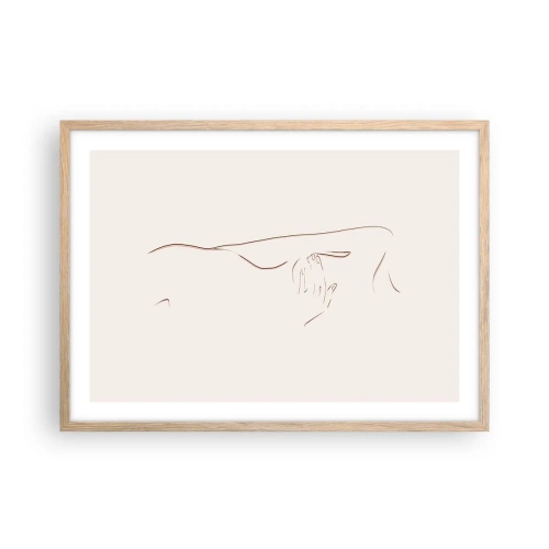 Plakát v rámu světlý dub - Tvar touhy - 70x50 cm
