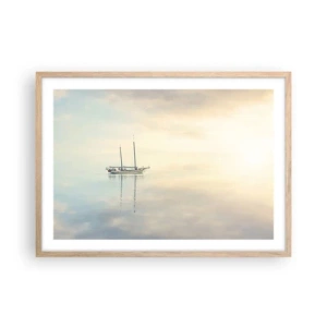 Plakát v rámu světlý dub - V moři ticha - 70x50 cm