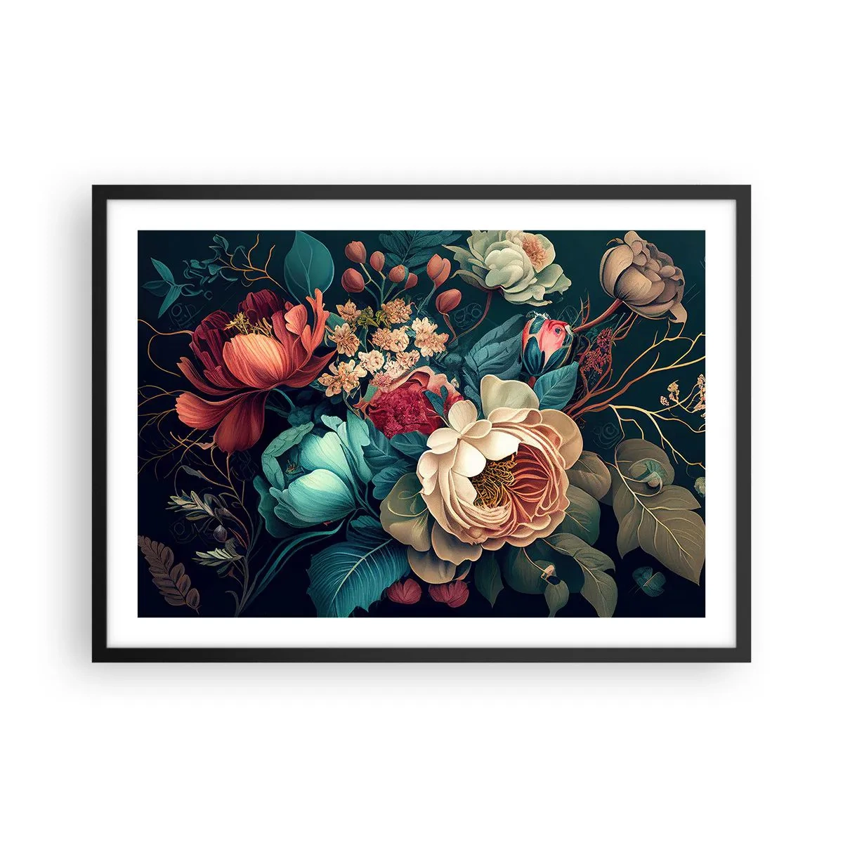 Plakát v černém rámu - Půvab 19. století - 70x50 cm