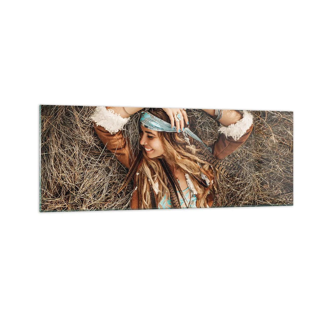 Obraz na skle - Na cestě do léta lásky - 140x50 cm