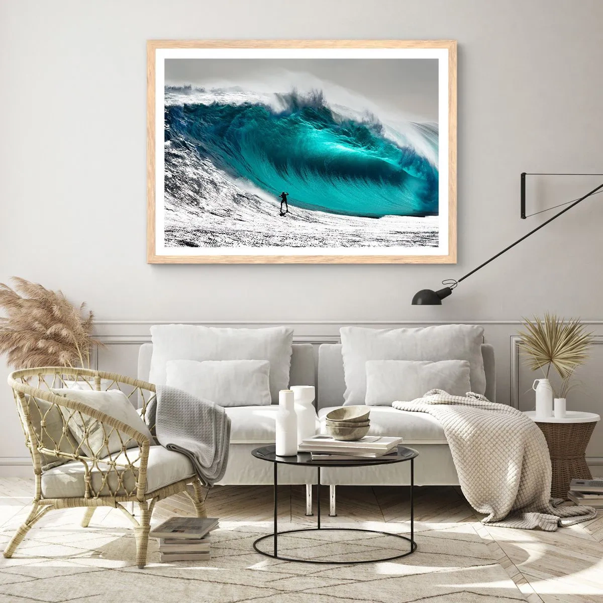 Plakát v rámu světlý dub - Výzva přijata - 100x70 cm