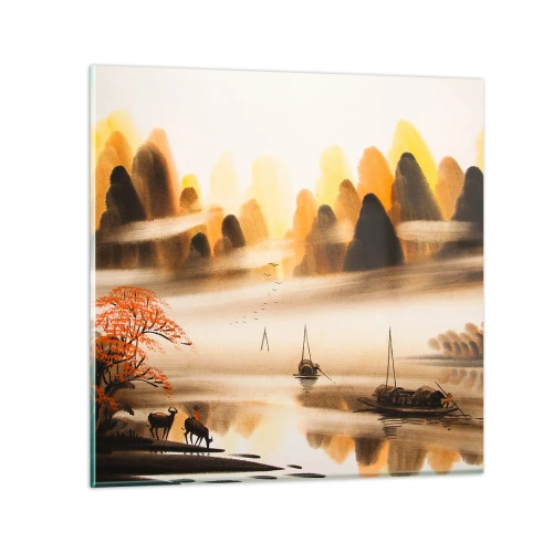 Obraz na skle - Dál než na Dálném východu - 30x30 cm