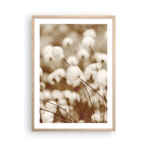 Plakát v rámu světlý dub - Chlupatý lán - 50x70 cm