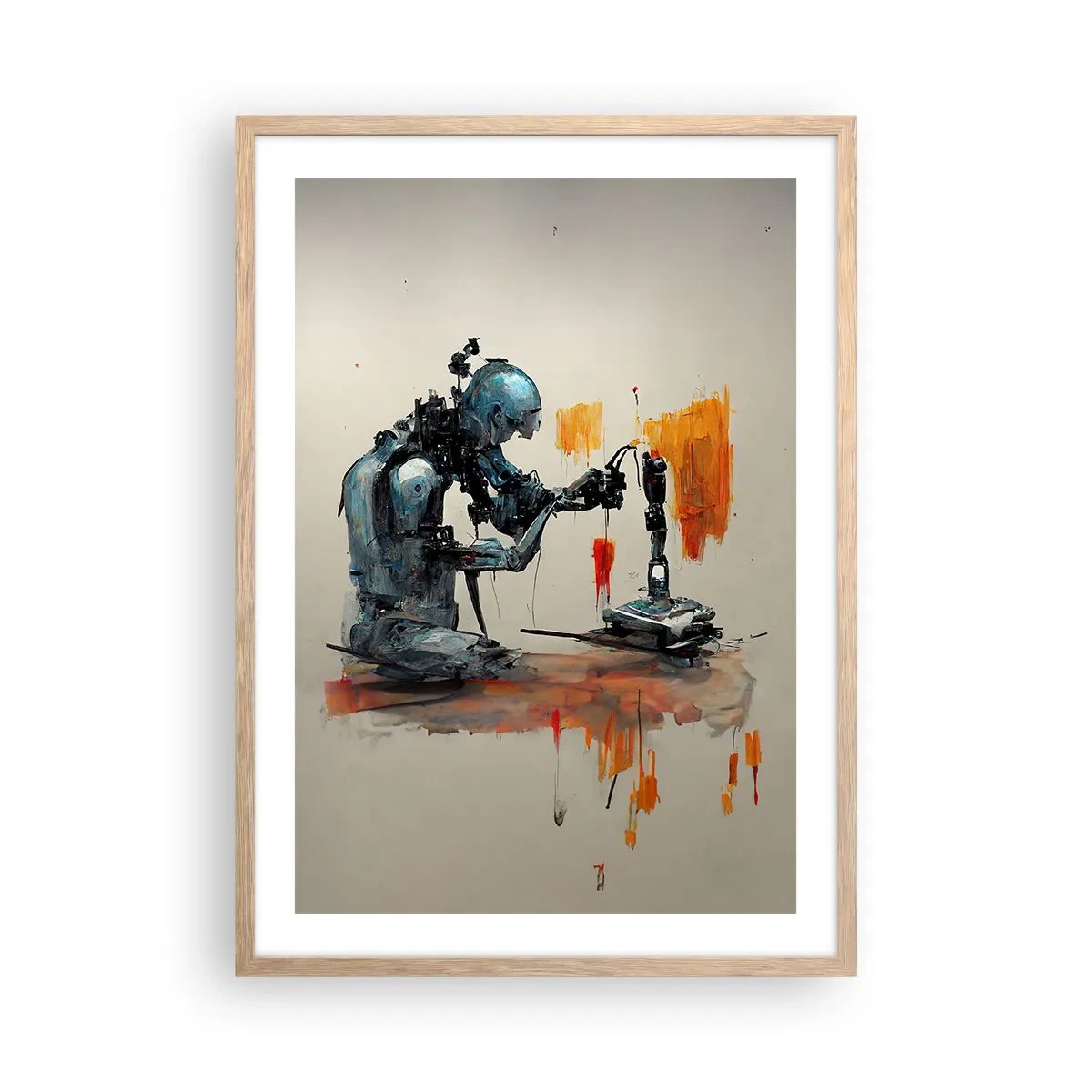 Plakát v rámu světlý dub - Už zítra… - 50x70 cm