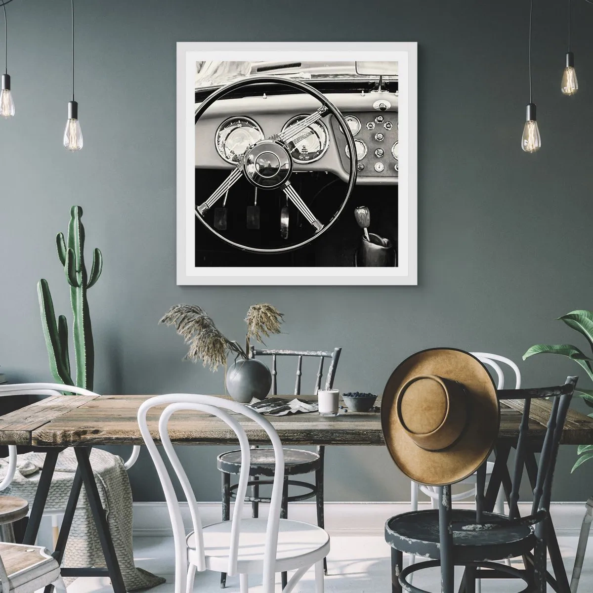 Plakát v bílém rámu - Sen sběratele - 60x60 cm