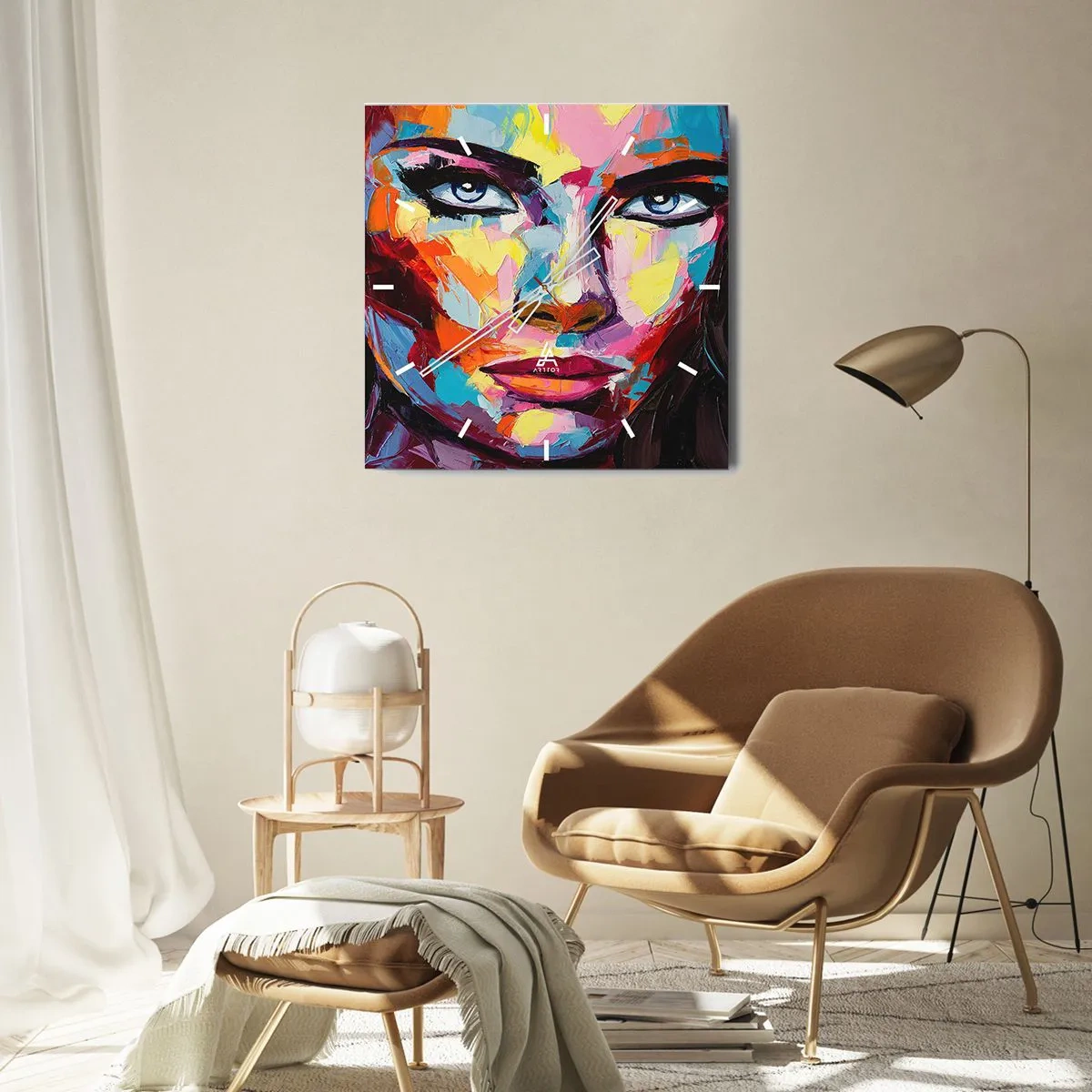 Nástěnné hodiny - Také barevná duše - 30x30 cm