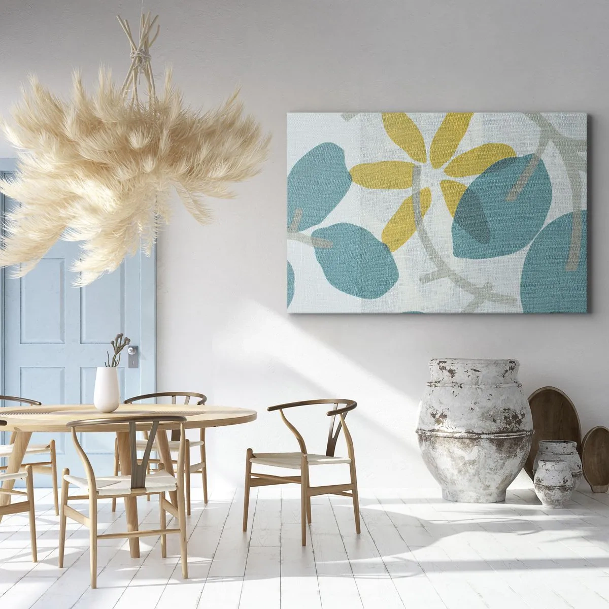 Obraz na plátně - Mezi azurovými listy - 100x70 cm