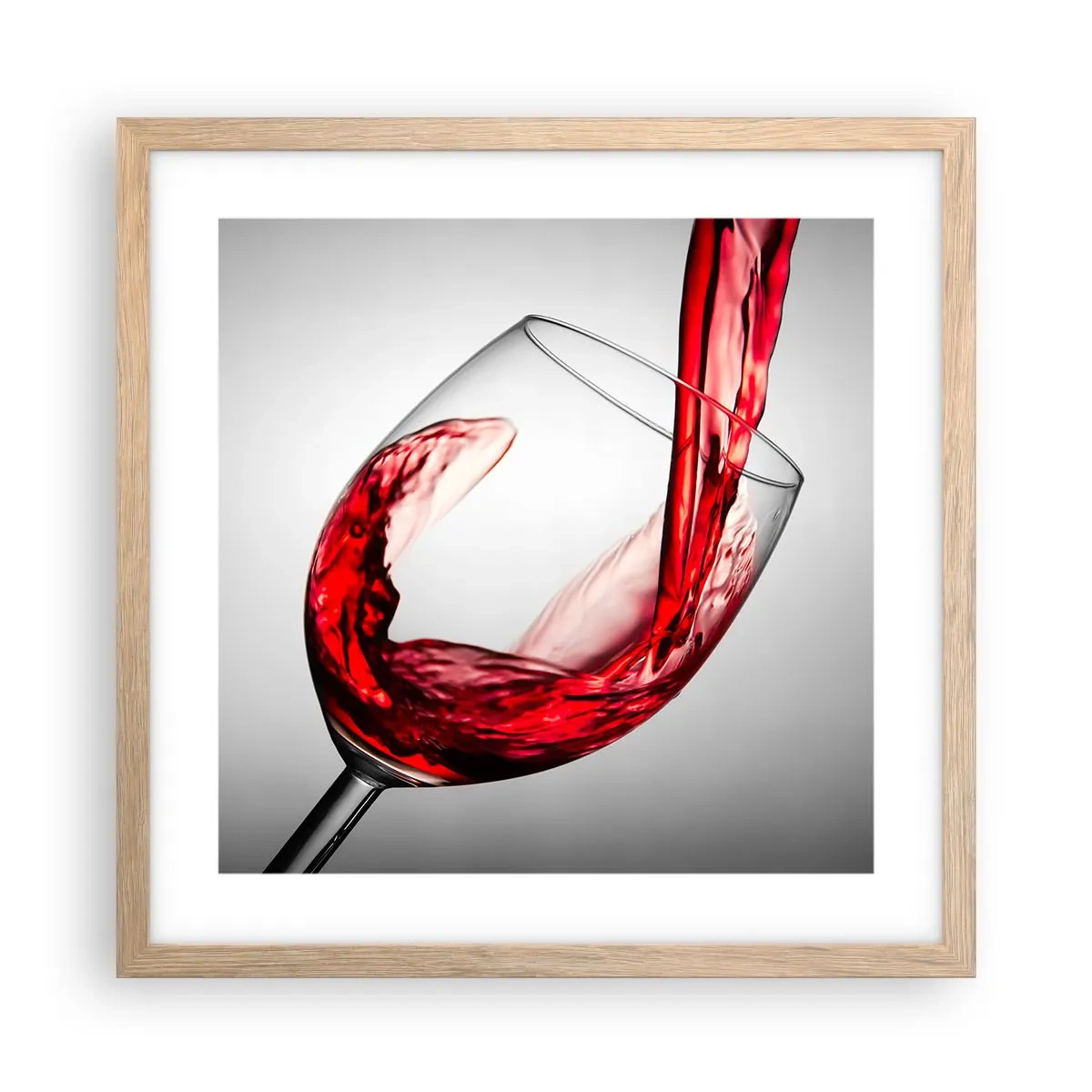 Plakát v rámu světlý dub - Barva - pohyb - zvuk - 40x40 cm