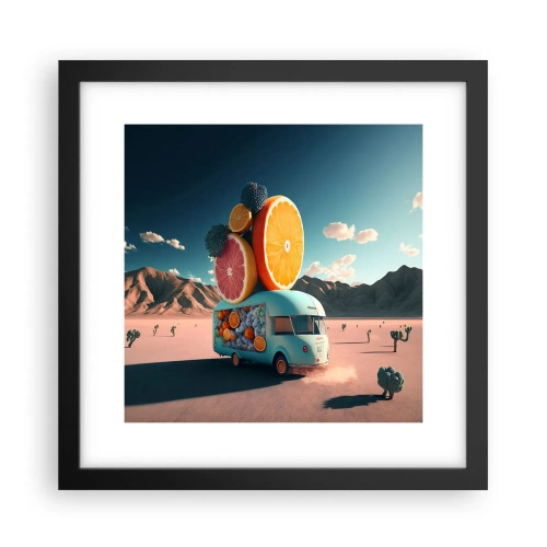 Plakát v černém rámu - Chuť prázdnin - 30x30 cm